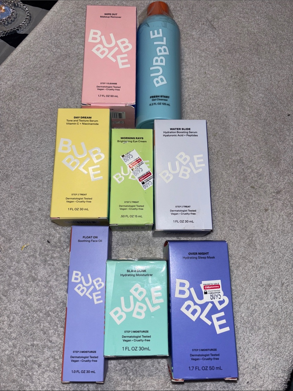 Bubble Women’s Skincare Set – Pastel Multi-Color Moisturizers